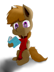 Size: 3000x4000 | Tagged: safe, artist:ilikeluna, imported from derpibooru, oc, oc only, oc:cookie stamps, pegasus, pony, book, cheek fluff, glasses, simple background, solo, transparent background