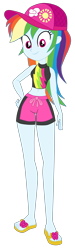 Size: 1800x5973 | Tagged: safe, artist:gmaplay, imported from derpibooru, rainbow dash, human, equestria girls, equestria girls series, forgotten friendship, bare shoulders, clothes, cute, dashabetes, simple background, sleeveless, solo, swimsuit, transparent background