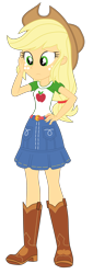 Size: 1800x5322 | Tagged: safe, artist:gmaplay, imported from derpibooru, applejack, human, equestria girls, equestria girls series, rollercoaster of friendship, simple background, solo, transparent background