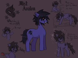 Size: 4000x3000 | Tagged: safe, artist:sleepymist, imported from derpibooru, oc, oc:mist avalon, unicorn, colored sketch, doodle, emo, horn, sketch, sketch dump, unicorn oc