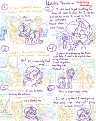 Size: 4779x6013 | Tagged: safe, artist:adorkabletwilightandfriends, imported from derpibooru, aloe, bon bon, moondancer, octavia melody, soarin', starlight glimmer, sweetie drops, oc, oc:barry, oc:lawrence, oc:pastor paul, oc:rachel, kirin, pony, unicorn, comic:adorkable twilight and friends, adorkable, adorkable twilight, busy, butt, campfire, christmas, christmas lights, clothes, comic, cute, decoration, dork, downtown, eyebrows, female, fishing rod, friendship, glases, glasses, glimmer glutes, hanging out, happy, hat, hearth's warming, holiday, laughing, lights, mare, missing cutie mark, mooningdancer, nostrils, plot, ponyville, public, santa hat, shopping, sidewalk, signs, slice of life, smiling, store, sweater, tent, walking, window, winter