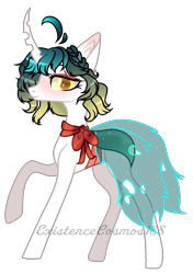 Size: 1131x1608 | Tagged: safe, artist:existencecosmos188, imported from derpibooru, oc, oc only, changeling queen, hybrid, pony, blushing, changeling queen oc, clothes, female, mare, raised hoof, scarf, simple background, slim, thin legs, transparent background