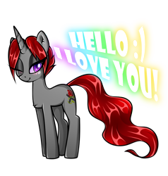 Size: 950x1000 | Tagged: safe, artist:loverashley, imported from derpibooru, oc, oc only, pony, unicorn, female, horn, mare, one eye closed, simple background, smiling, solo, transparent background, unicorn oc, wink