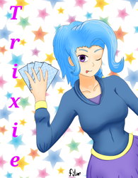 Size: 2384x3064 | Tagged: safe, artist:film77asq, imported from derpibooru, trixie, human, female, humanized, solo