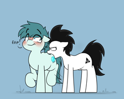 Size: 3000x2400 | Tagged: safe, artist:vipy, imported from derpibooru, oc, oc:vipy, earth pony, pony, biting, butt bite, simple background
