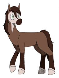 Size: 1410x1852 | Tagged: safe, artist:emc-blingds, imported from derpibooru, oc, oc only, earth pony, earth pony oc, looking at something, raised hoof, simple background, solo, transparent background