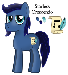 Size: 950x1050 | Tagged: safe, artist:angryprogrockbrony, derpibooru exclusive, imported from derpibooru, oc, oc only, oc:starless crescendo, earth pony, cutie mark, earth pony oc, male, self insert, simple background, stallion, stallion oc, text, transparent background