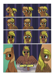 Size: 2904x4000 | Tagged: safe, artist:palibrik, imported from derpibooru, compass star, evening star, oc, oc:gusty guide, earth pony, pegasus, pony, comic:securing a sentinel, broken, butt, carousel boutique, comic, commissioner:bigonionbean, cutie mark, dialogue, drunk, flank, forced, fused legs, fusion, fusion:compass star, fusion:evening star, high res, horn, magic, male, merge, merging, offscreen character, plot, ponyville, potion, sequence, shattered, shocked, shocked expression, stallion, surprised, wings