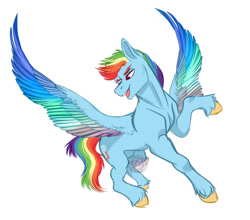Size: 1280x1125 | Tagged: safe, artist:copshop, imported from derpibooru, rainbow dash, pony, colored wings, male, rainbow blitz, rule 63, simple background, solo, stallion, watermark, white background, wings