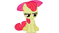 Size: 3000x1688 | Tagged: safe, artist:totalcrazyness101, imported from derpibooru, apple bloom, earth pony, pony, female, filly, foal, simple background, solo, transparent background, upset, vector