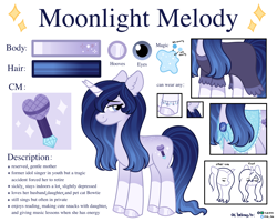 Size: 4000x3200 | Tagged: safe, artist:pink-pone, imported from derpibooru, oc, oc:moonlight melody, pony, unicorn, clothes, dress, female, mare, reference sheet, solo