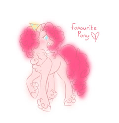 Size: 1280x1328 | Tagged: safe, artist:joburii, imported from derpibooru, pinkie pie, pony, simple background, solo, white background