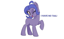 Size: 4000x2500 | Tagged: safe, artist:aonatsu_ki, imported from derpibooru, oc, oc only, oc:shit, earth pony, base used, earth pony oc, exclamation point, female, looking at you, mare, movie accurate, no tail, one eye closed, one eye open, raised hoof, simple background, smiling, smiling at you, solo, standing, text, transparent background