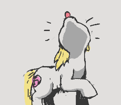 Size: 292x254 | Tagged: source needed, useless source url, safe, artist:anonymous, oc, oc only, oc:aryanne, earth pony, pony, aggie.io, female, looking up, mare, nazi, raised hoof, simple background, solo, tongue out