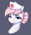 Size: 1988x2207 | Tagged: safe, artist:aquaticvibes, imported from derpibooru, nurse redheart, earth pony, pony, bust, cap, female, gray background, hair bun, hat, looking at you, mare, nurse, simple background, solo