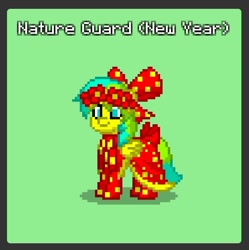 Size: 818x821 | Tagged: safe, imported from derpibooru, oc, oc only, oc:nature guard, pegasus, pony, pony town, chinese new year, clothes, dress, flower, flower in hair, new year, scarf, socks