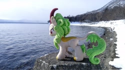 Size: 2048x1152 | Tagged: safe, imported from derpibooru, photographer:pakapaka1993, spring glow, kirin, pony, irl, japan, photo, plushie, snow, solo, winter