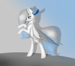 Size: 2618x2291 | Tagged: safe, artist:maneblue, imported from derpibooru, oc, oc only, pegasus, pony, abstract background, bipedal, pegasus oc, rearing, solo