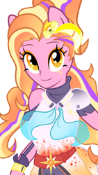 Size: 1080x1920 | Tagged: safe, artist:sallyso, imported from derpibooru, luster dawn, equestria girls, the last problem, bust, clothes, equestria girls-ified, eyelashes, female, ponied up, simple background, smiling, solo, white background