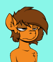 Size: 1057x1245 | Tagged: safe, artist:marsminer, imported from derpibooru, oc, oc only, oc:venus spring, semi-anthro, annoyed, bust, disappointed, disgusted, gtfo, nft, simple background, solo, unimpressed, venus is not amused, venus spring having a bad time