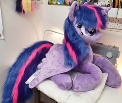 Size: 1614x1360 | Tagged: safe, artist:epicrainbowcrafts, imported from derpibooru, twilight sparkle, alicorn, pony, female, fluffy, irl, life size, mare, photo, plushie, solo, twilight sparkle (alicorn)