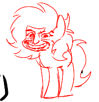 Size: 200x206 | Tagged: safe, artist:plunger, oc, oc only, oc:filly anon, earth pony, earth pony oc, eyebrows, female, filly, open mouth, open smile, solo, standing, teeth, wat