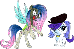 Size: 2984x2010 | Tagged: safe, artist:colossalstinker, imported from derpibooru, fluttershy, rarity, changeling, dog, bipedal, crossover, duo, duo female, female, littlest pet shop, simple background, transparent background, wat, zoe trent