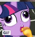 Size: 141x150 | Tagged: safe, imported from derpibooru, twilight sparkle, pony, faic, fake gif, feet, female, fetish, foot fetish, foot worship, licking, licking foot, mare, open mouth, picture for breezies, pudding face, tongue out