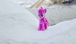Size: 1024x603 | Tagged: safe, imported from derpibooru, photographer:pakapaka1993, berry punch, berryshine, earth pony, pony, irl, japan, photo, plushie, snow, solo, tree, winter