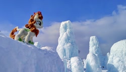 Size: 2048x1177 | Tagged: safe, imported from derpibooru, photographer:pakapaka1993, autumn blaze, kirin, pony, ice, irl, japan, photo, plushie, snow, solo, winter