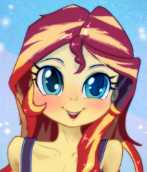 Size: 1123x1320 | Tagged: safe, anonymous artist, imported from derpibooru, sunset shimmer, equestria girls, bust, cute, portrait, shimmerbetes, solo