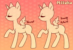 Size: 2115x1476 | Tagged: safe, artist:miioko, imported from derpibooru, oc, oc only, alicorn, pony, alicorn oc, bald, base, duo, eyes closed, horn, raised hoof, smiling, wings