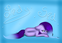 Size: 2927x2048 | Tagged: safe, artist:maneblue, imported from derpibooru, oc, oc only, earth pony, pony, abstract background, crying, earth pony oc, lying down, prone, sad, solo