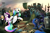 Size: 4000x2672 | Tagged: safe, artist:dipfanken, imported from derpibooru, princess cadance, princess celestia, princess luna, queen chrysalis, thorax, oc, oc:captain black lotus, alicorn, changedling, changeling, pony, armor, battle of alesia, changeling armor, fine art parody, halberd, high res, julius caesar, king thorax, ponified, rome, royal guard, shield, spear, surrender, tail, tail hole, vercingetorix, vercingetorix throws down his arms, victorious villain, weapon