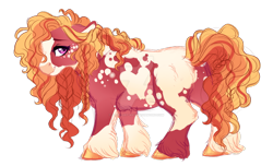 Size: 1024x623 | Tagged: safe, artist:azure-art-wave, imported from derpibooru, oc, oc only, oc:marmalade mac, earth pony, pony, braid, deviantart watermark, female, mare, obtrusive watermark, simple background, solo, transparent background, unshorn fetlocks, watermark