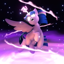 Size: 1920x1920 | Tagged: safe, artist:gelei, imported from derpibooru, twilight sparkle, alicorn, pony, 3d, blender, female, flying, glowing, glowing eyes, mare, model, open mouth, sculpted, solo, sparkles, spread wings, twilight sparkle (alicorn), wings