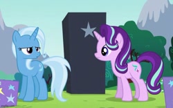 Size: 717x447 | Tagged: safe, imported from derpibooru, screencap, starlight glimmer, trixie, no second prances, cropped