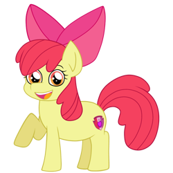 Size: 1280x1280 | Tagged: safe, artist:emo-self-shipping-art-doodles, imported from derpibooru, apple bloom, earth pony, pony, adorabloom, cute, female, filly, foal, raised hoof, simple background, solo, transparent background