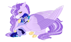 Size: 3600x2165 | Tagged: safe, artist:gigason, imported from derpibooru, oc, oc only, oc:skye, alicorn, pony, female, filly, foal, hug, mare, simple background, transparent background