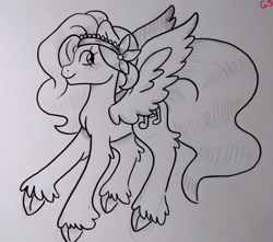 Size: 1280x1131 | Tagged: safe, artist:treespright, imported from derpibooru, pipp petals, pegasus, pony, g5, my little pony: a new generation, sketch, solo, traditional art