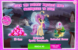 Size: 1044x679 | Tagged: safe, imported from derpibooru, lake wind, breezie, advertisement, costs real money, gameloft, gem, official