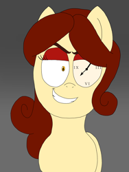 Size: 2250x3000 | Tagged: safe, artist:professorventurer, imported from derpibooru, oc, oc:clockmare, clock, eyeshadow, looking at you, makeup, smiling, smiling at you