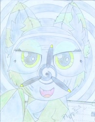 Size: 1700x2183 | Tagged: safe, artist:fliegerfausttop47, imported from derpibooru, oc, oc only, hybrid, original species, plane pony, balkenkreuz, bedroom eyes, bf-109, bf-109g-6/u4, camouflage, cheek fluff, chest fluff, cute, cute little fangs, description is relevant, ear fluff, fangs, female, fluffy, green eyes, hybrid oc, hypnosis, hypnotist, looking at you, mare, messerschmitt bf-109, open mouth, plane, pointing, pointing at self, propeller, signature, simple background, solo, spinning, spiral, story included, swirls, traditional art, wings