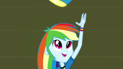 Size: 3410x1920 | Tagged: safe, imported from derpibooru, screencap, rainbow dash, equestria girls, friendship games, canterlot high, chs rally song, female, hat, high res, open mouth, open smile, smiling, solo, top hat