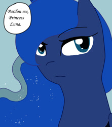 Size: 600x678 | Tagged: safe, artist:ask--luna-and-rarity, imported from derpibooru, princess luna, oc, oc:storm rider, alicorn, pony, series:arc 1, offscreen character