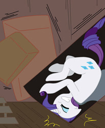 Size: 570x692 | Tagged: safe, artist:ask--luna-and-rarity, imported from derpibooru, rarity, pony, unicorn, series:arc 1, box, boxes, cloak, clothes, ship, solo