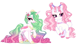 Size: 1280x758 | Tagged: safe, artist:gihhbloonde, imported from derpibooru, oc, oc only, changepony, hybrid, pony, unicorn, female, interspecies offspring, magical lesbian spawn, mare, offspring, parent:princess cadance, parent:queen chrysalis, parents:cadalis, simple background, transparent background