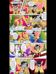 Size: 1620x2160 | Tagged: safe, alternate version, artist:alinabrook, imported from derpibooru, izzy moonbow, pipp petals, sunny starscout, zipp storm, earth pony, pegasus, pony, unicorn, arrowverse, comic, crossover, eobard thawne, female, g5, male, mare, my little pony: a new generation, ponified, reverse-flash, stallion