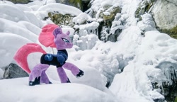Size: 1024x588 | Tagged: safe, imported from derpibooru, photographer:pakapaka1993, tempest shadow, pony, unicorn, ice, icicle, irl, japan, photo, plushie, snow, solo, winter