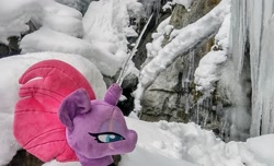 Size: 1917x1166 | Tagged: safe, imported from derpibooru, photographer:pakapaka1993, tempest shadow, pony, unicorn, ice, ice horn, icicle, irl, japan, photo, plushie, snow, solo, winter